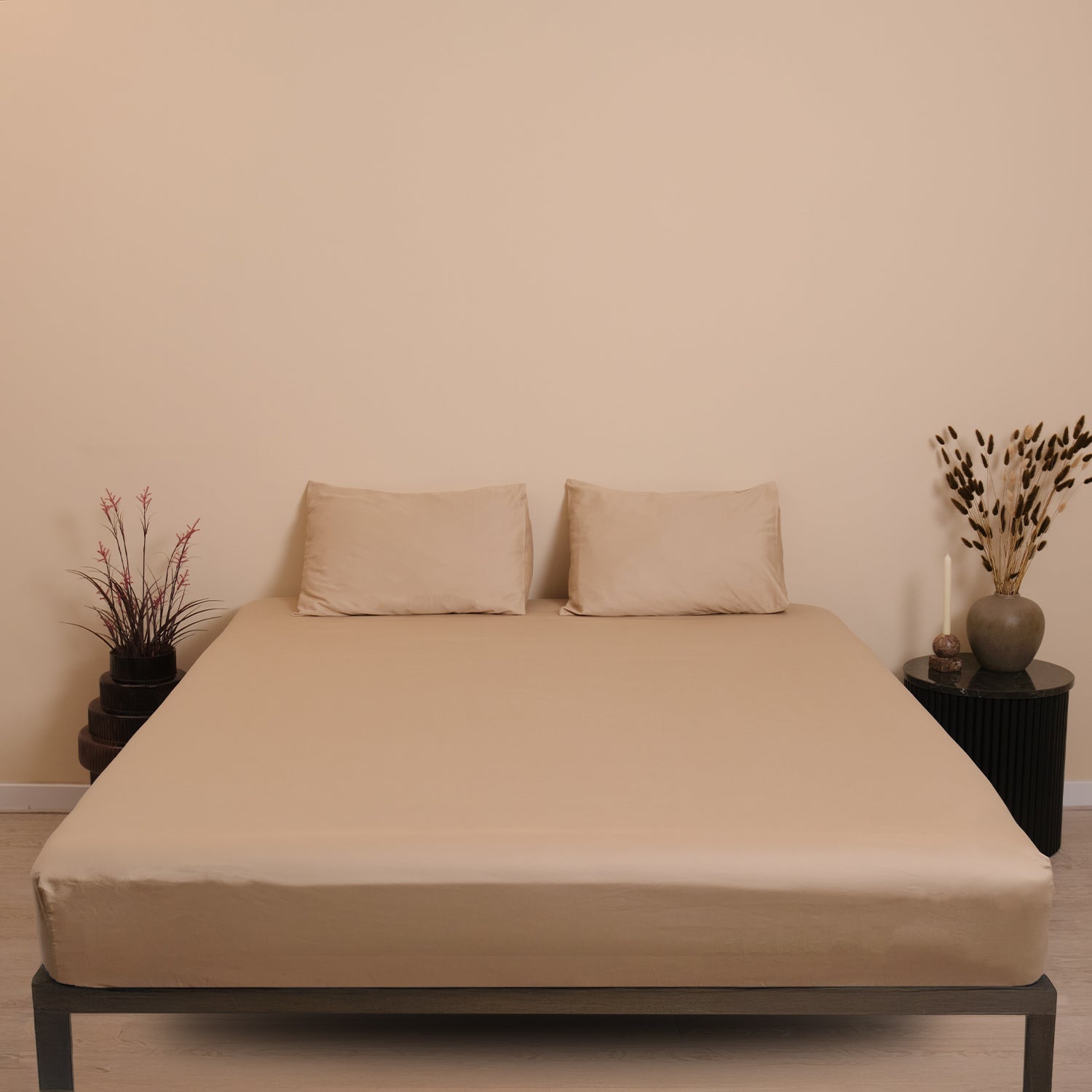 Fitted Sheet - 400TC Cotton Sateen - Beige Please!