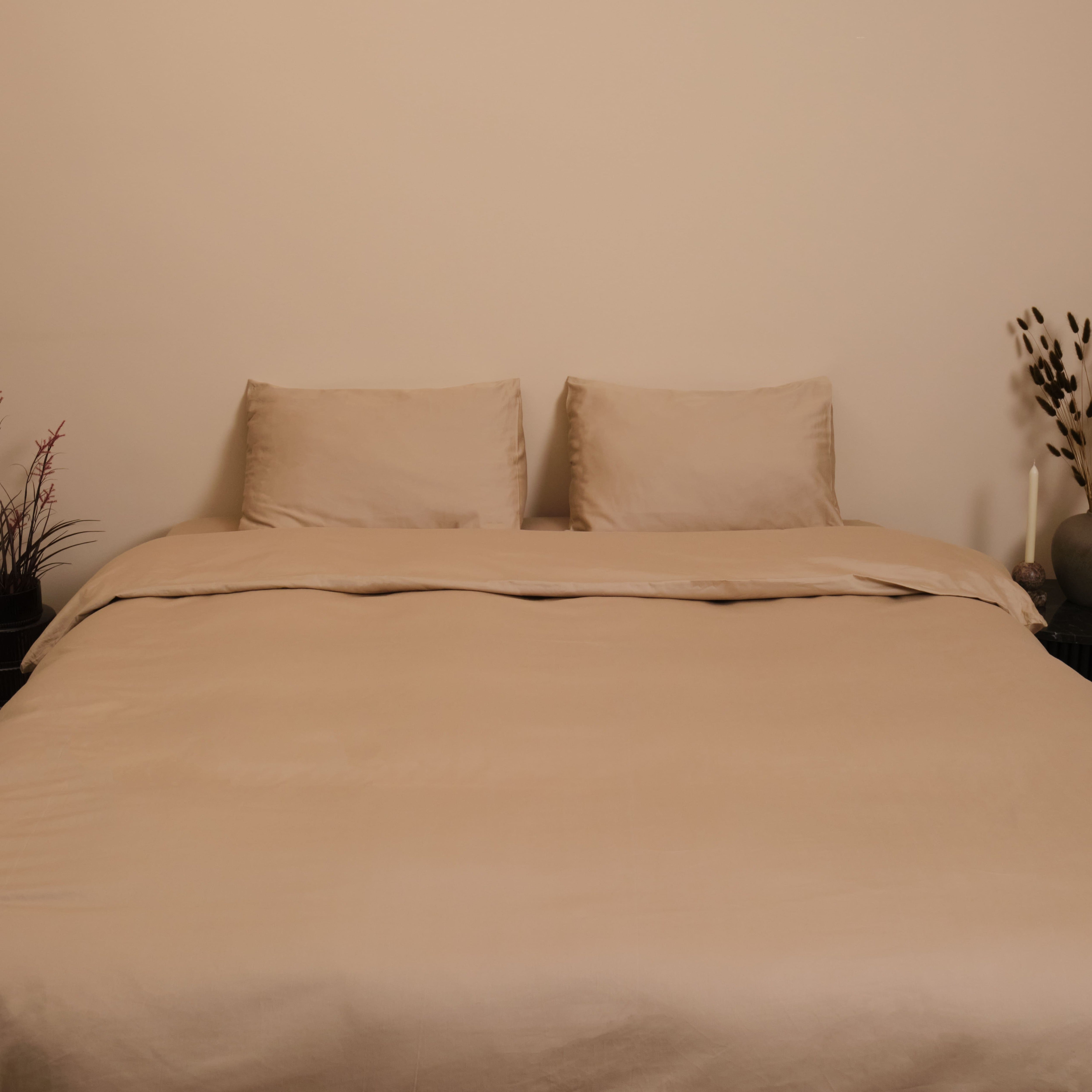 Duvet Cover - 400TC Cotton Sateen - Beige Please!